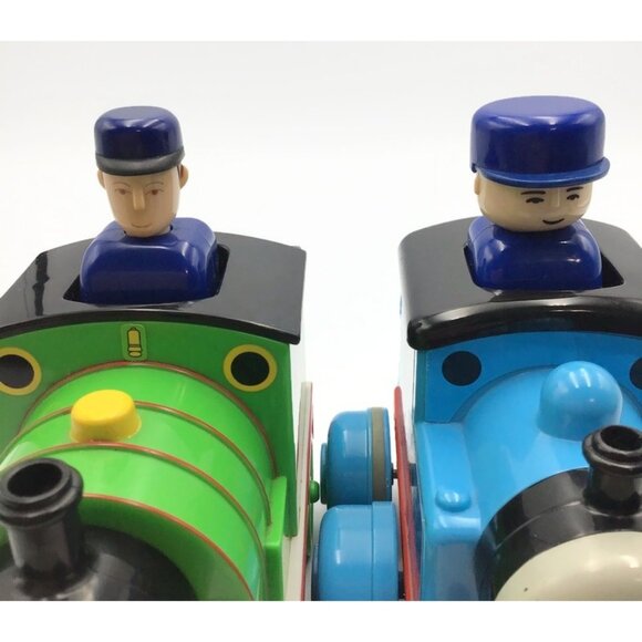 2 Tomy Push Down N Go Thomas the Tank and Percy Train Engine Lot Vintage 2004 - Picture 3 of 11